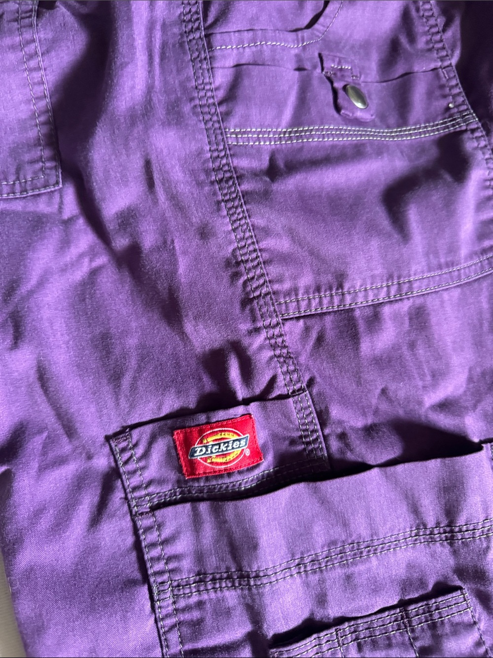 Dickies Kids Purple Cargo Shorts with Drawstring - Picture 2 of 3